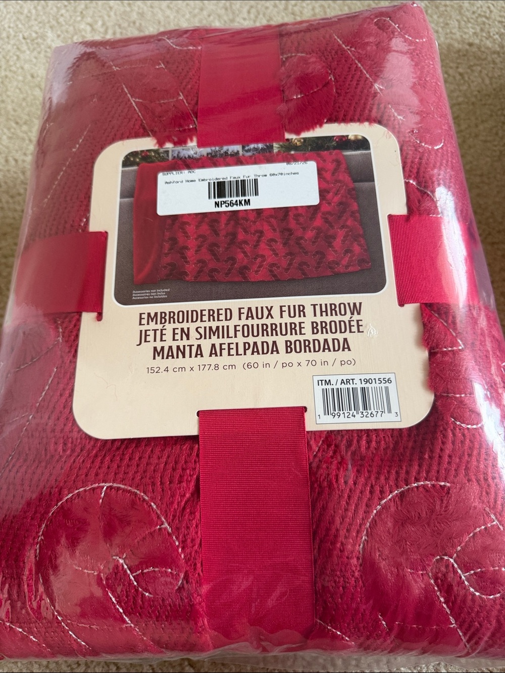 Ashford home viral TikTok blanket candy cane
